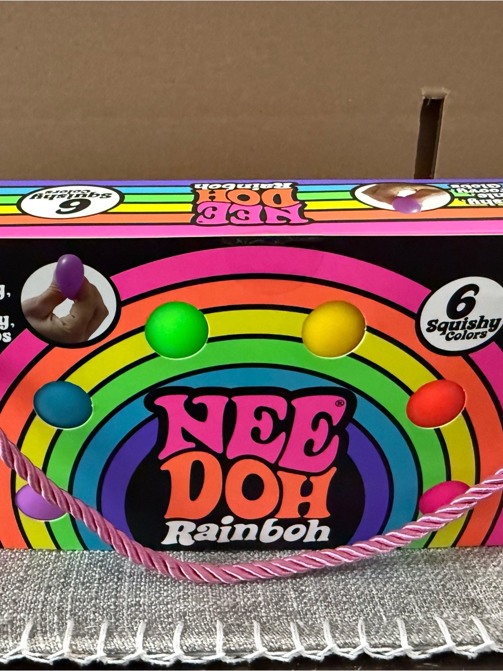 NEEDOH RAINBOH Rainbow 6 Squishy Balls - Multicolor Sensory Toy